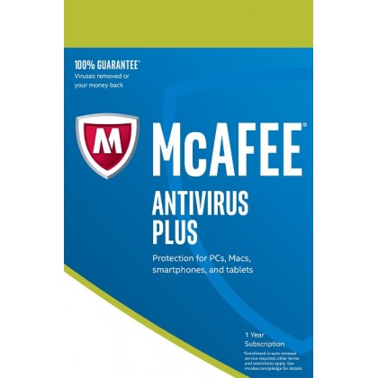 McAfee AntiVirus Plus 2017 3 Years 1 User Windows / Mac