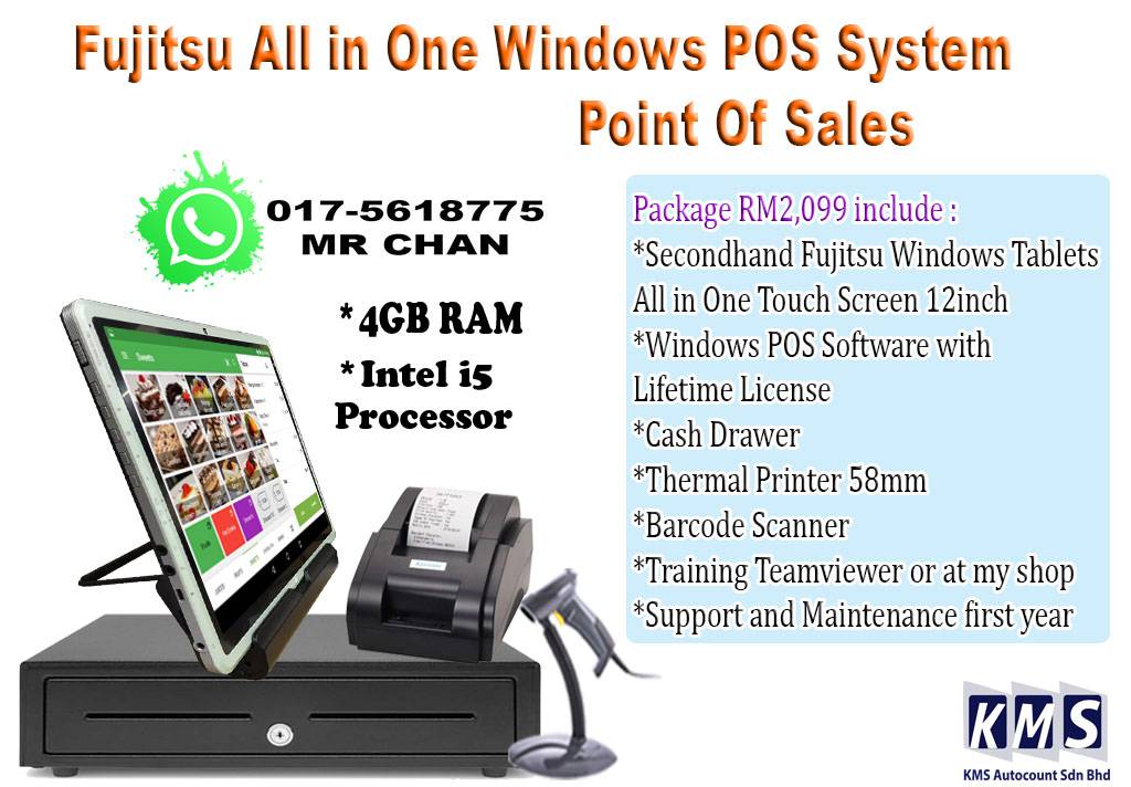 Fujitsu All in One Windows Pos System Point of Sales Package